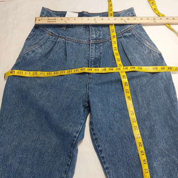 BIB BLASS Women's Vintage Jeans Size 14 High Rise Pleated Mom Denim - Picture 8 of 11